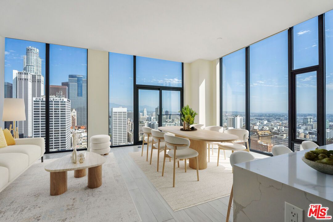 Dining room, Interior, Wood Texture Flooring, Skyline