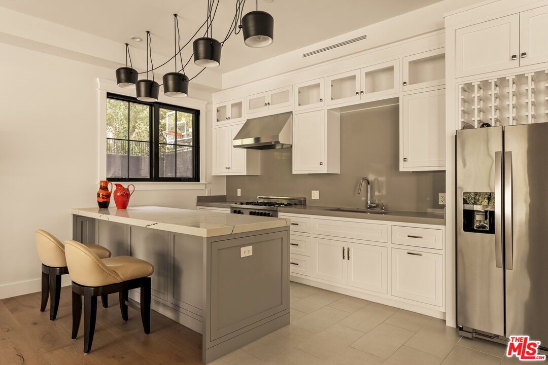 Interior, Kitchen, Pendant Lights, Stainless Steel Appliances, Wood Texture Flooring