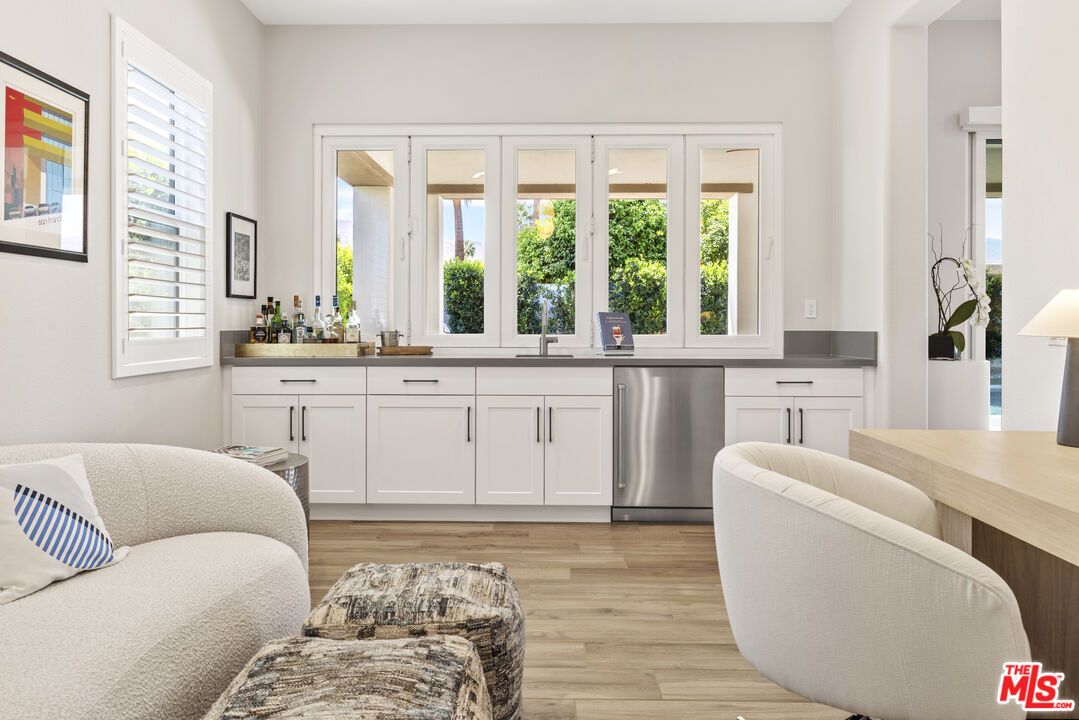 Interior, Kitchen, Living room, Stainless Steel Appliances, Wood Texture Flooring