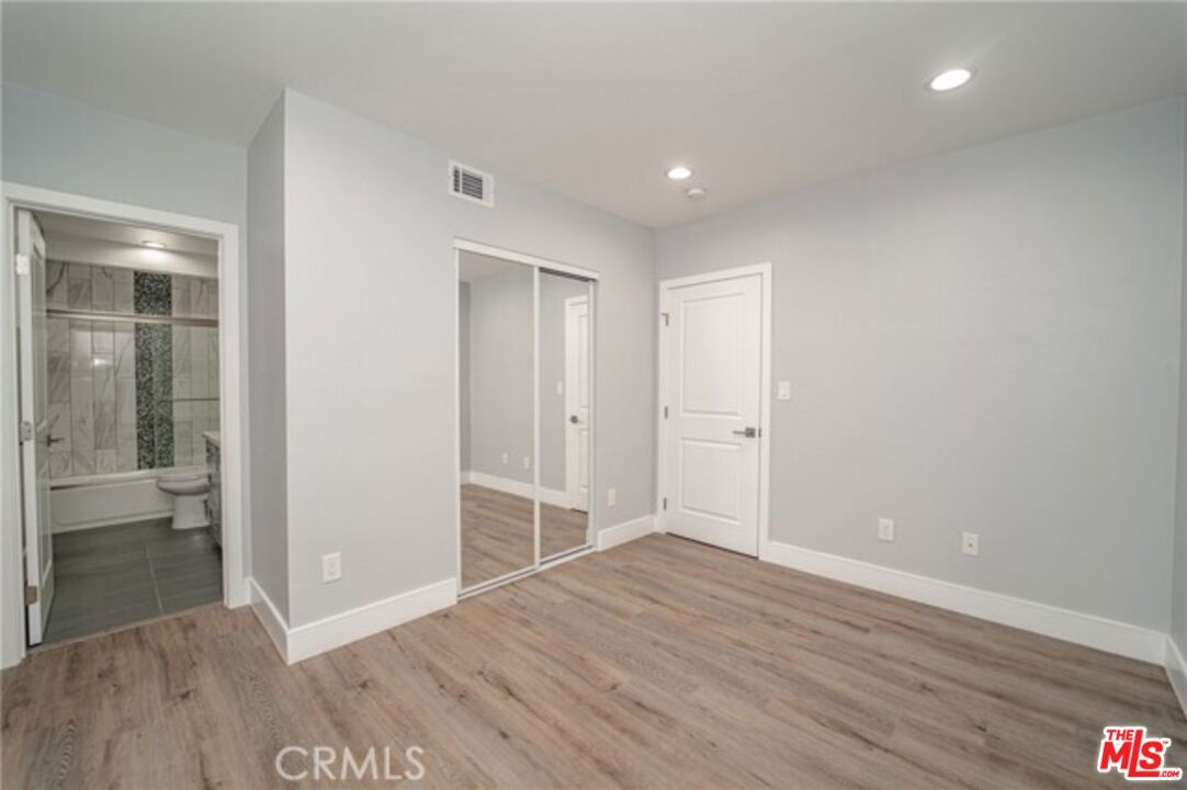Bathroom, Empty room, Interior, Recessed Lighting, Wood Texture Flooring