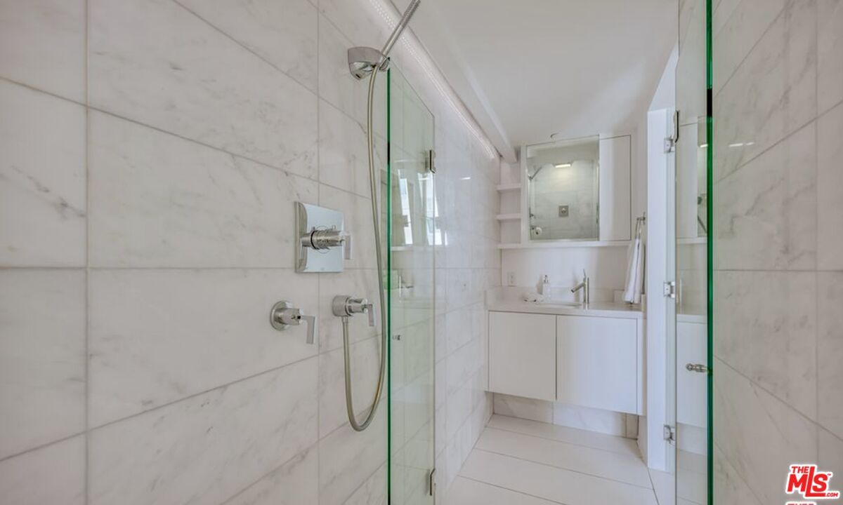 Bathroom, Glass Shower, Interior, Marble Walls