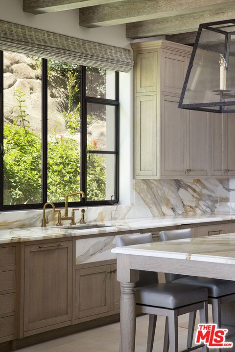 Interior, Kitchen, Marble Walls