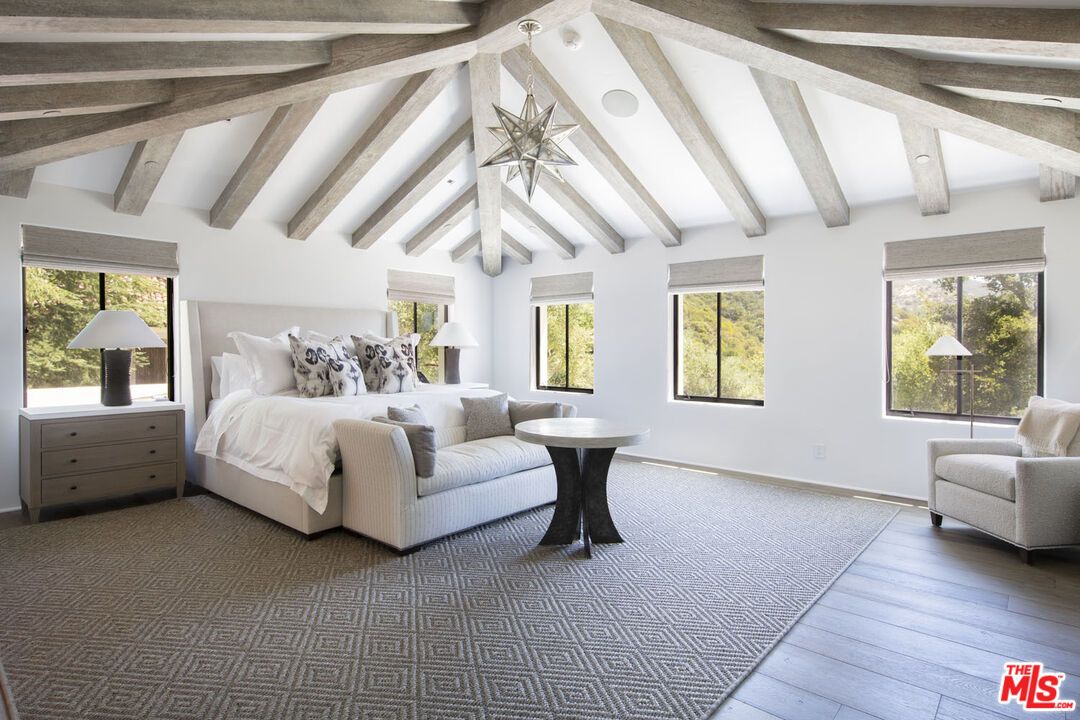 Bedroom, Interior, Wooden Beams, Wood Texture Flooring