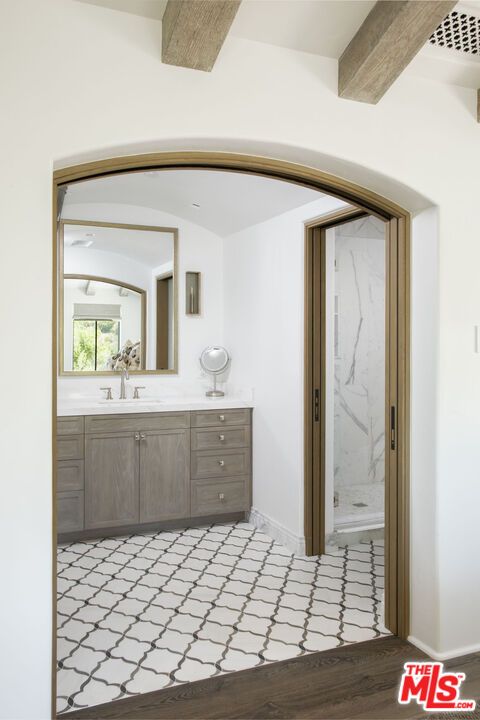 Bathroom, Glass Shower, Interior, Marble Walls