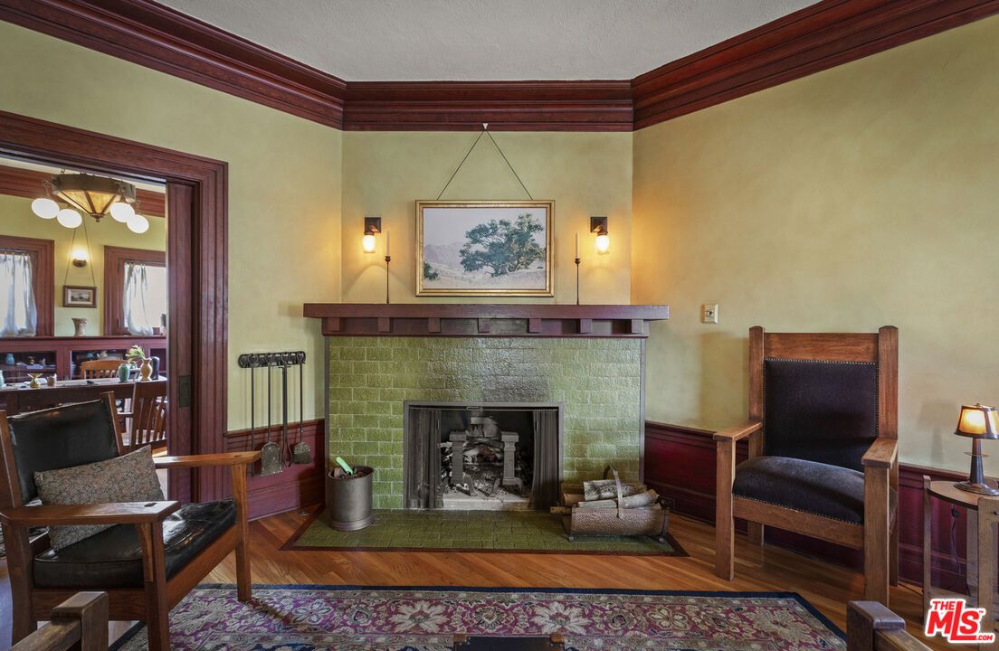 Fireplace, Interior, Wood Texture Flooring