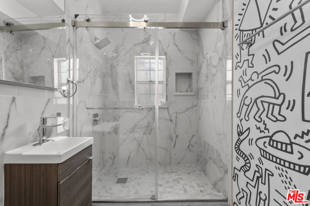 Bathroom, Glass Shower, Interior, Marble Walls