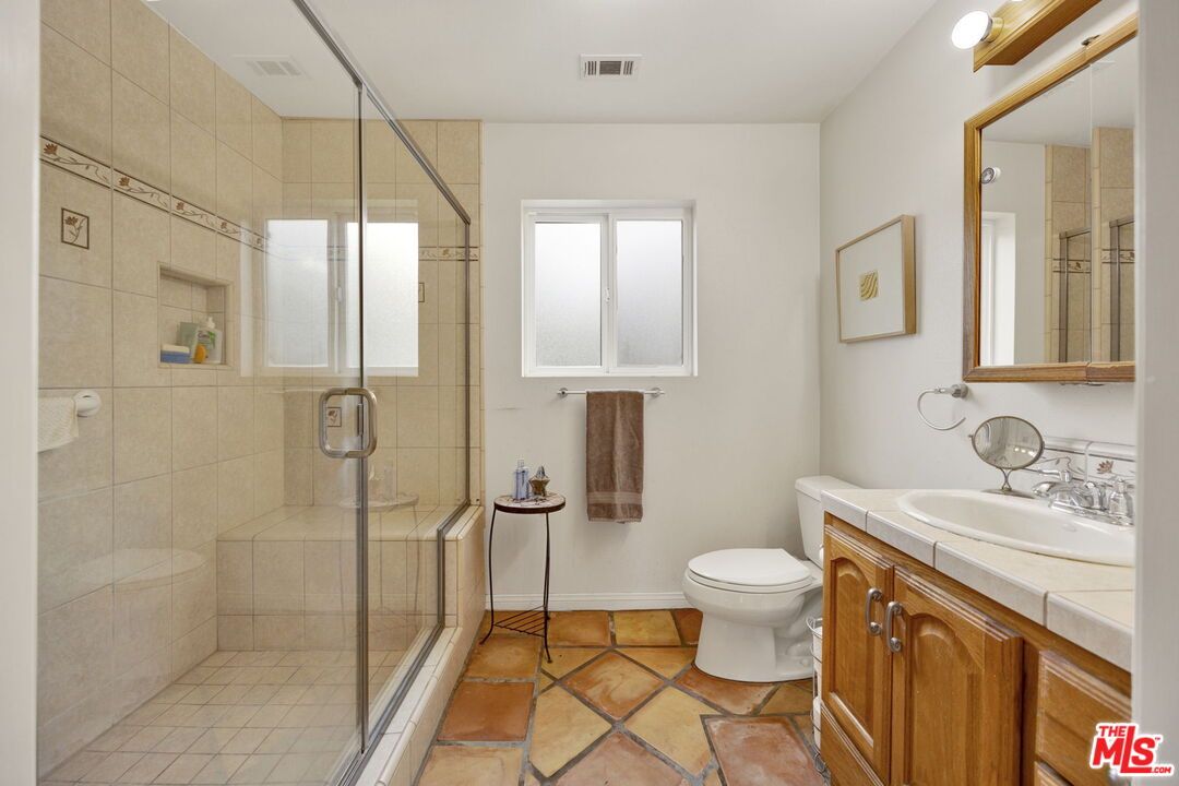 Bathroom, Glass Shower, Interior, Tile Countertops