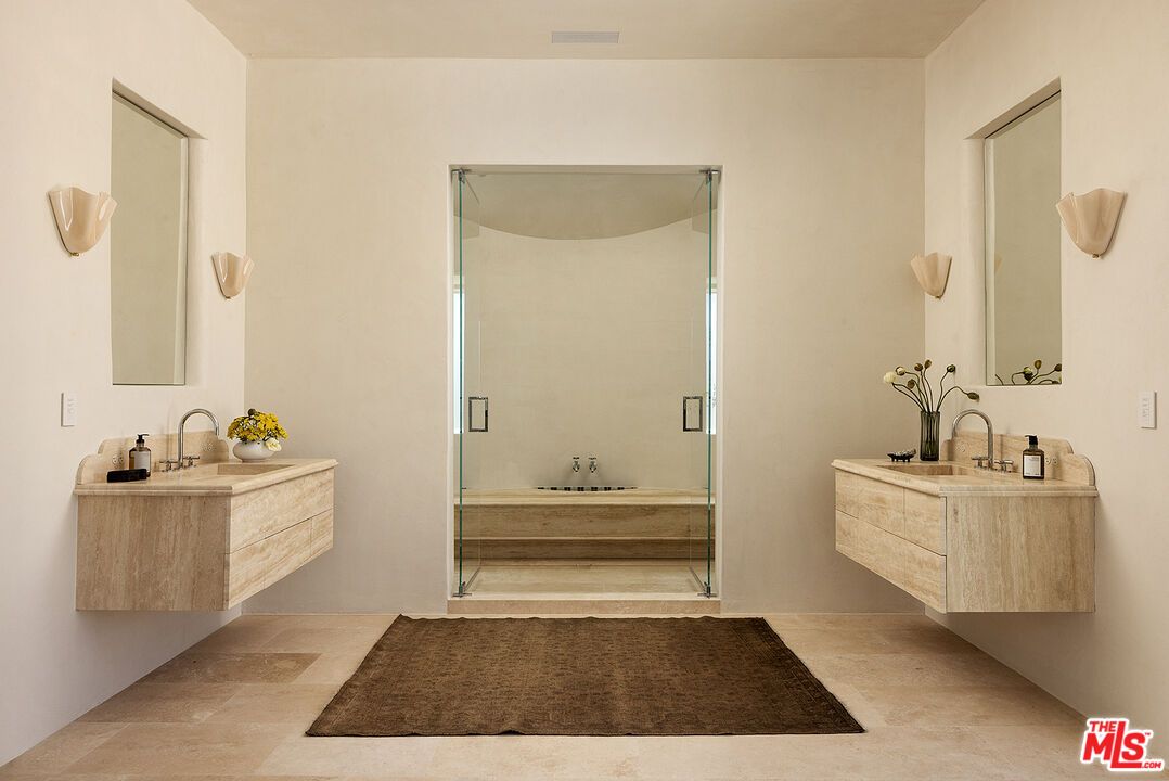 Bathroom, Dual Sink Vanities, Glass Shower, Interior