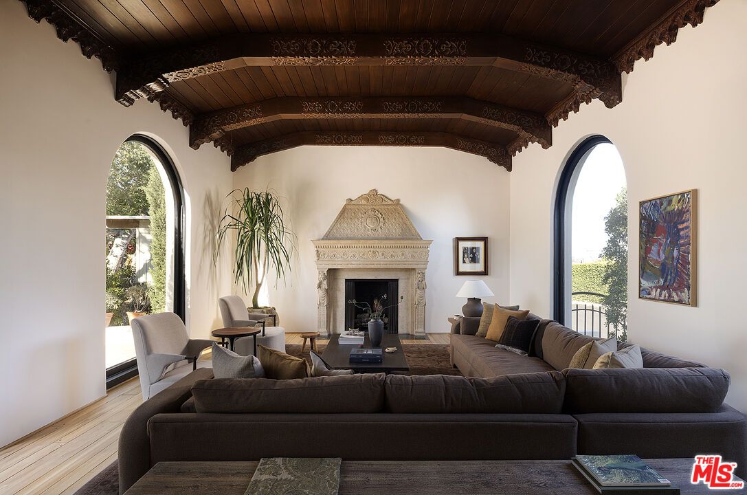 Fireplace, Interior, Living room, Wooden Beams, Wooden Ceilings, Wood Texture Flooring
