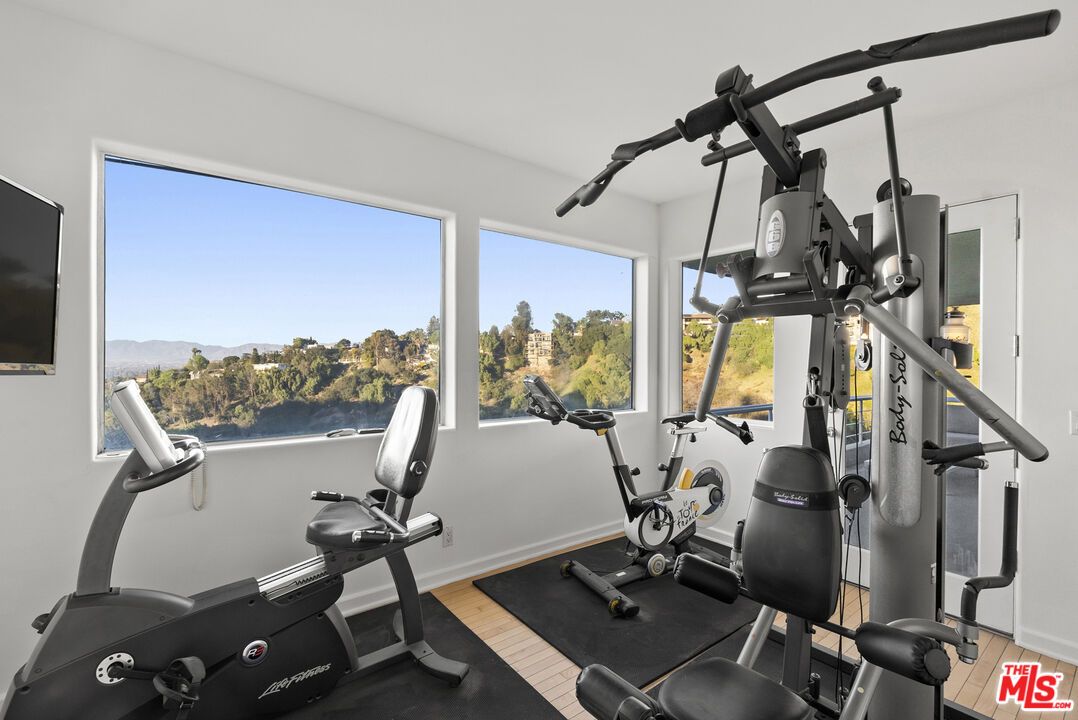 Fitness Equipment, Interior, Wood Texture Flooring