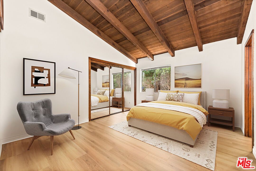 Bedroom, Interior, Wooden Beams, Wooden Ceilings, Wood Texture Flooring