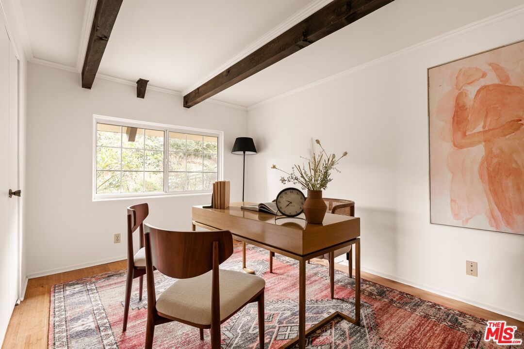 Home Office, Interior, Wooden Beams, Wood Texture Flooring