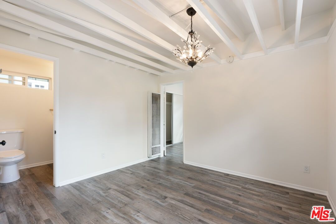 Bathroom, Chandelier, Empty room, Interior, Wood Texture Flooring