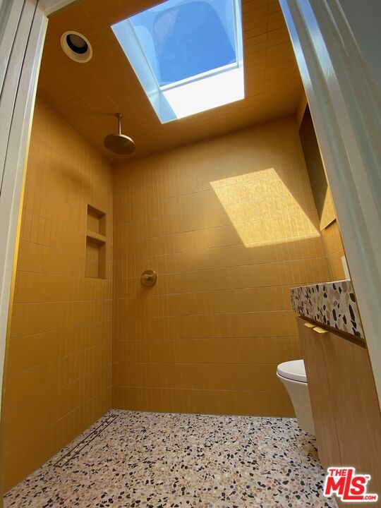 Bathroom, Interior, Recessed Lighting, Wooden Walls
