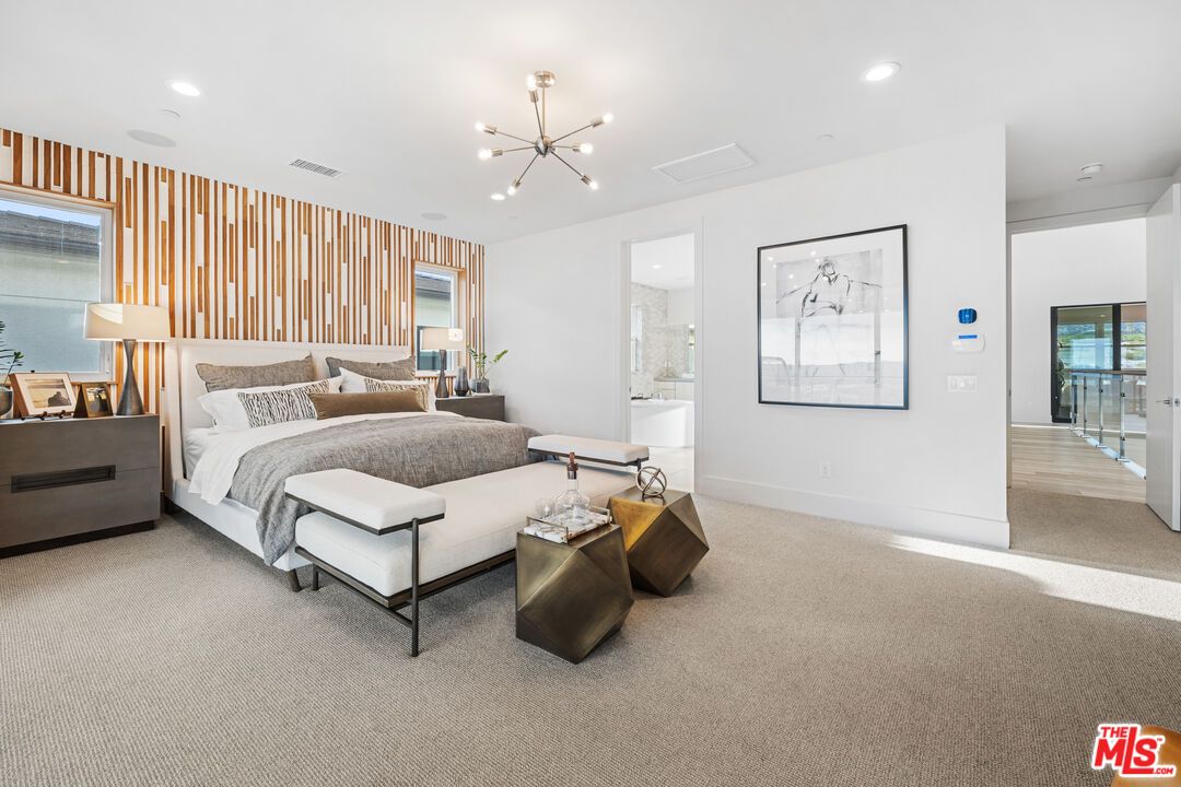 Bedroom, Interior, Pendant Lights, Recessed Lighting