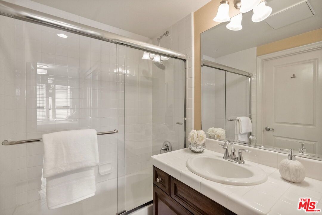 Bathroom, Glass Shower, Interior, Tile Countertops