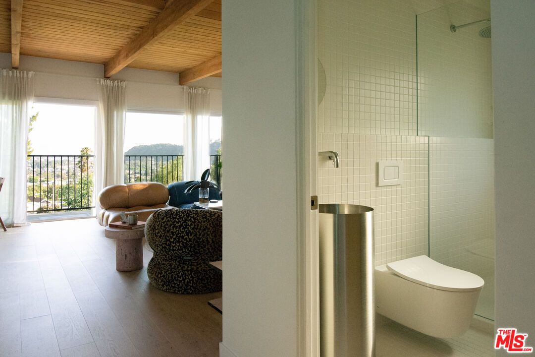 Bathroom, Interior, Wooden Beams, Wooden Ceilings, Wood Texture Flooring