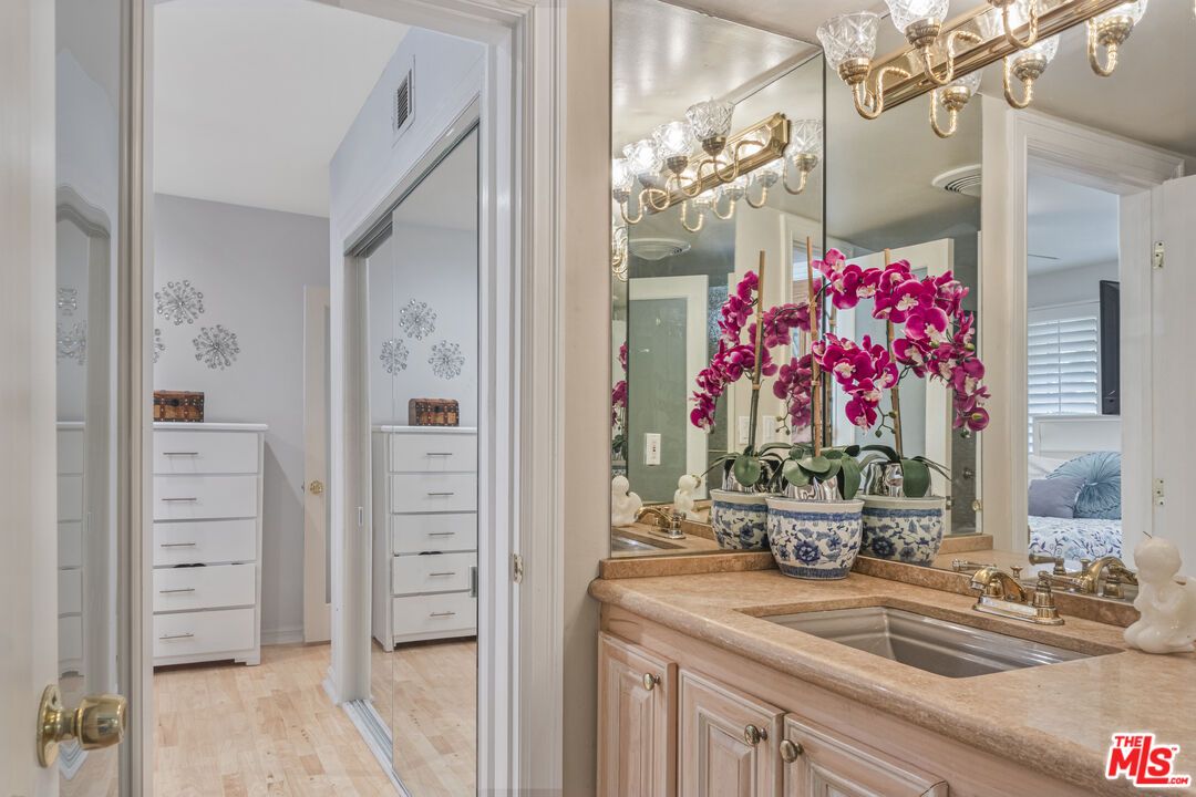 Bathroom, Dual Sink Vanities, Interior, Wood Texture Flooring