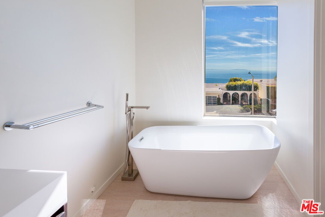 Bathroom, Free Standing Baths, Interior, Water, Wood Texture Flooring
