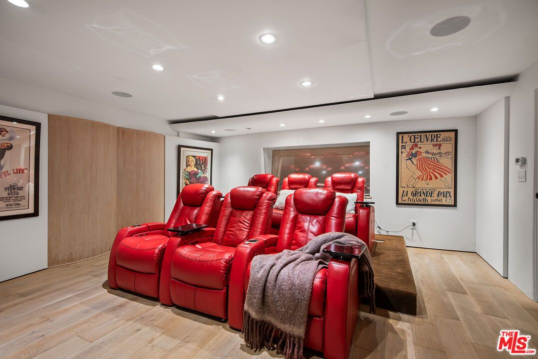Home Theatre Room, Interior, Recessed Lighting, Theatre Room, Wood Texture Flooring