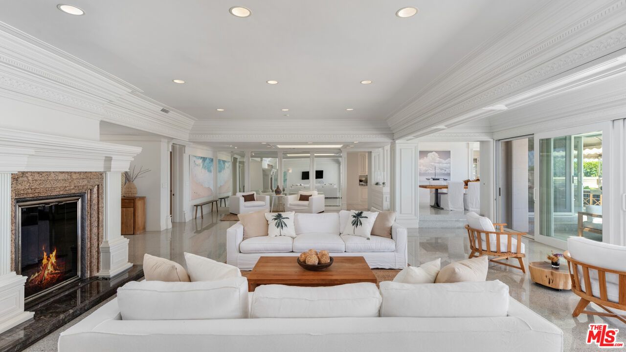 Dining room, Fireplace, Interior, Living room, Recessed Lighting