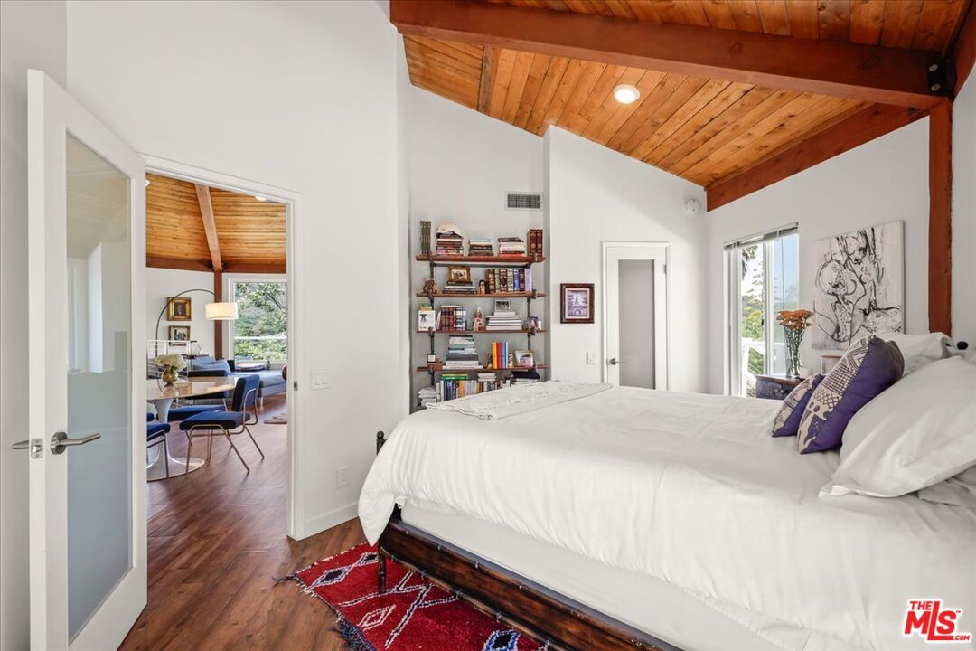 Bedroom, Interior, Recessed Lighting, Wooden Beams, Wooden Ceilings, Wood Texture Flooring