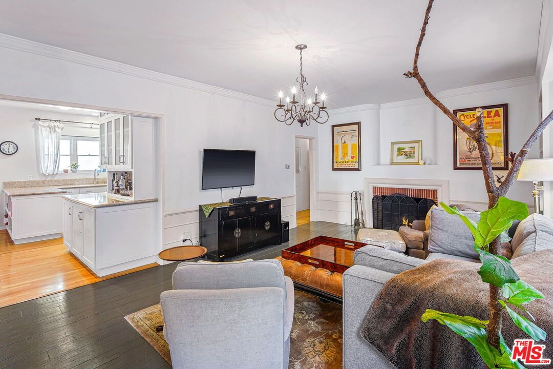 Chandelier, Fireplace, Interior, Living room, Wood Texture Flooring