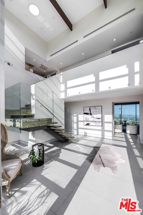 Interior, Marble, Recessed Lighting, Wooden Beams