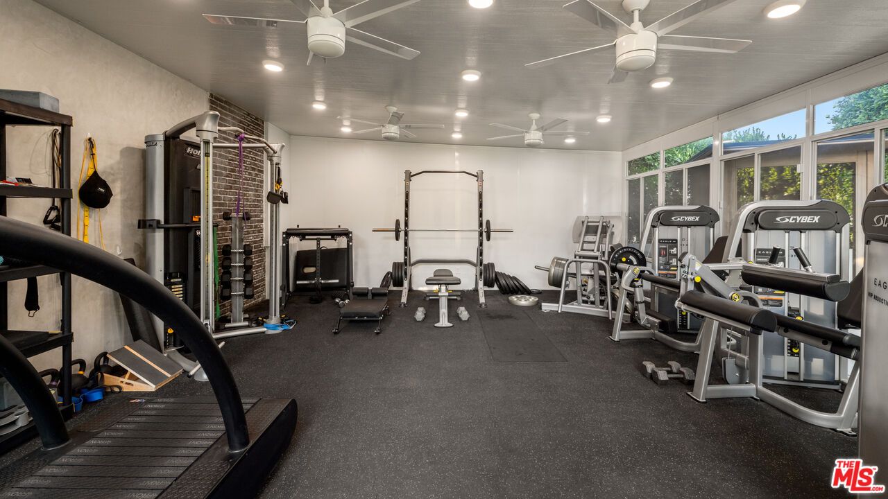 Fitness Equipment, Gym, Interior, Recessed Lighting