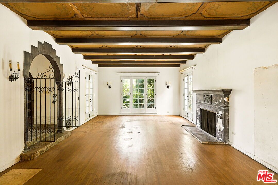 Fireplace, Interior, Wooden Beams, Wood Texture Flooring