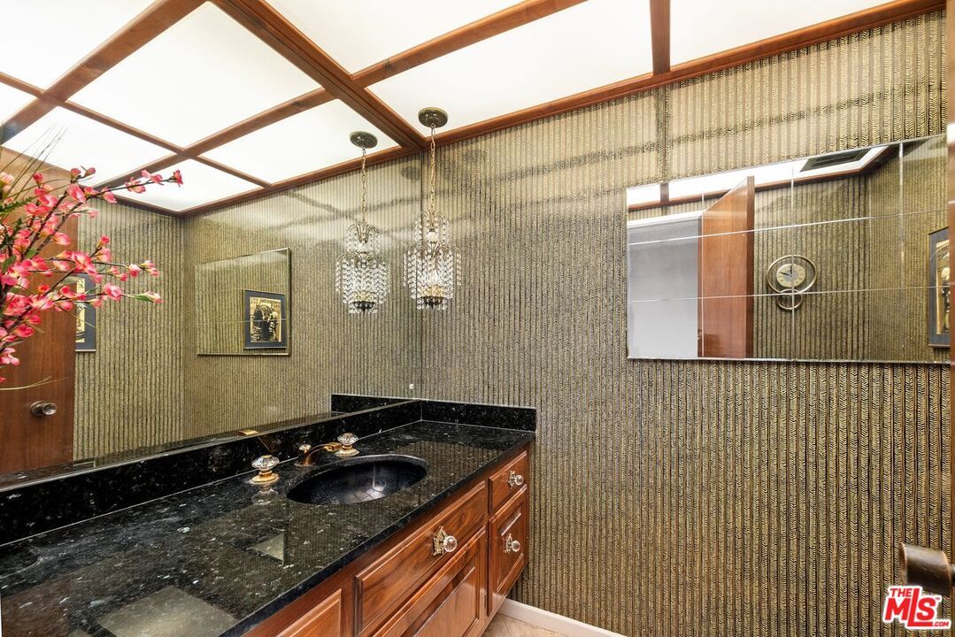 Bathroom, Interior, Pendant Lights, Wooden Beams