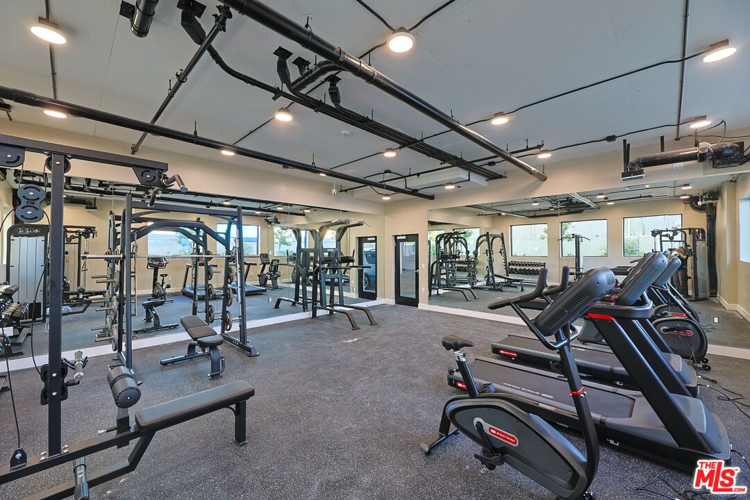 Fitness Equipment, Gym, Interior, Recessed Lighting