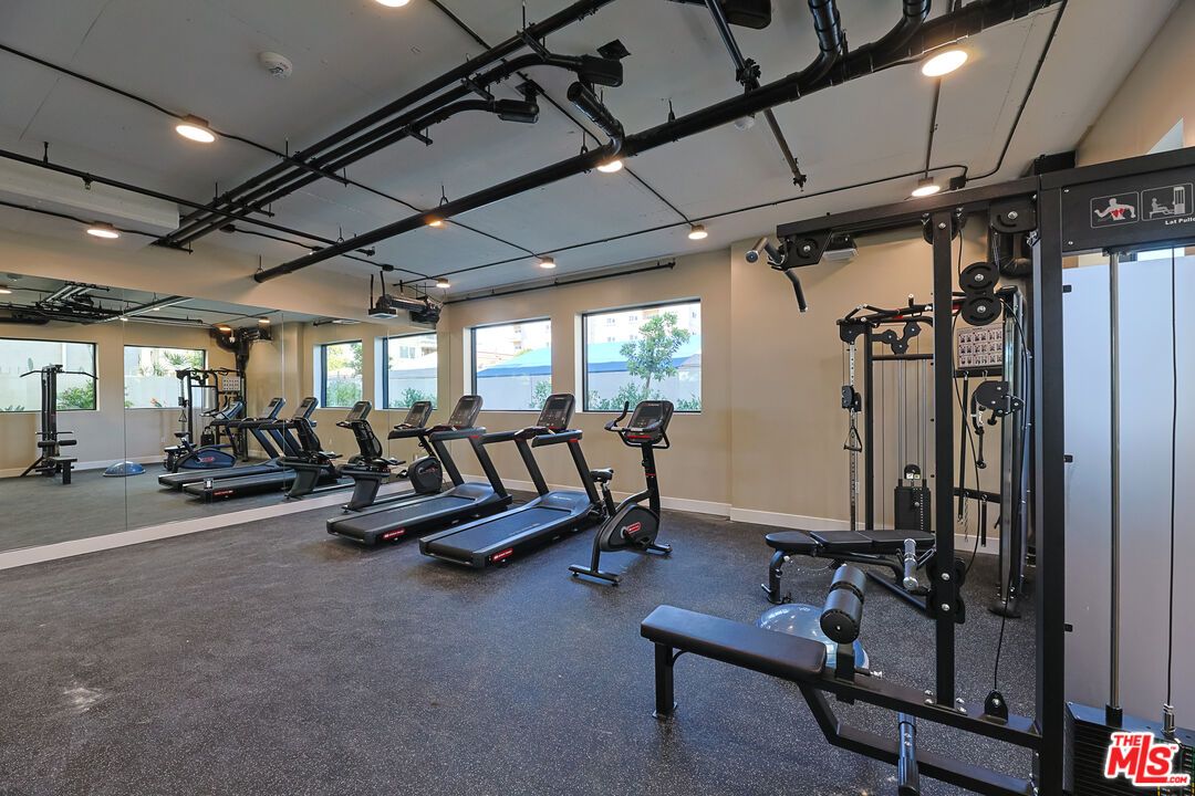 Fitness Equipment, Gym, Interior, Recessed Lighting