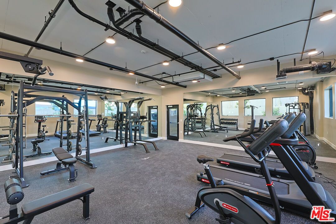 Fitness Equipment, Gym, Interior, Recessed Lighting
