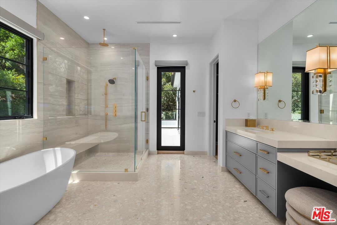 Bathroom, Dual Sink Vanities, Free Standing Baths, Glass Shower, Interior, Recessed Lighting