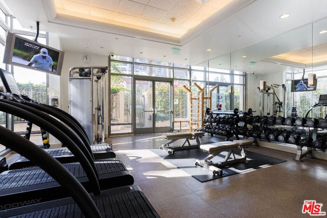 Fitness Equipment, Gym, Interior, Recessed Lighting