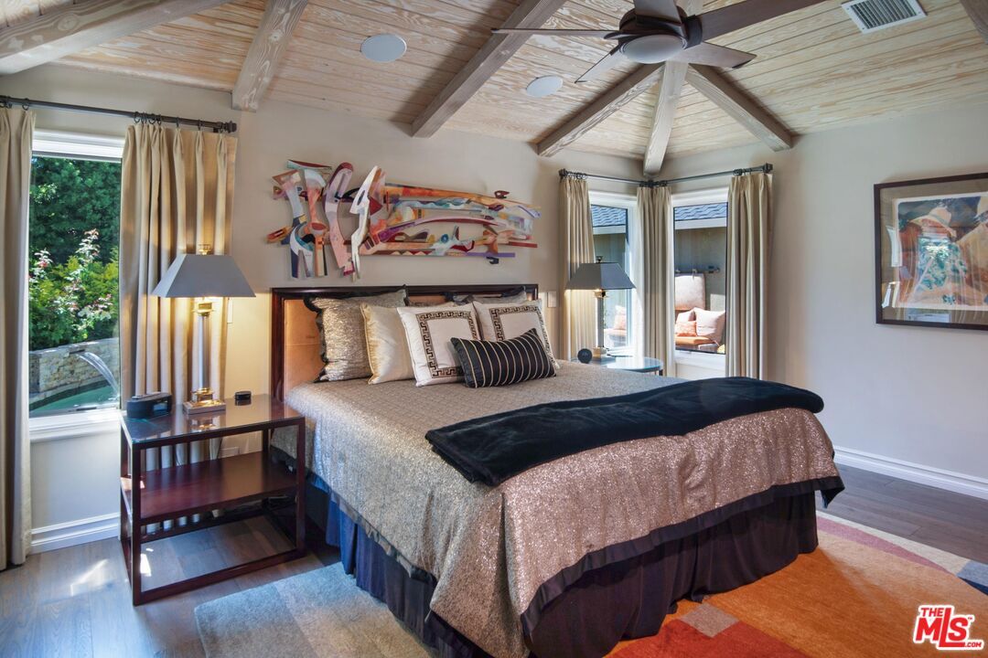 Bedroom, Interior, Wooden Beams, Wooden Ceilings, Wood Texture Flooring