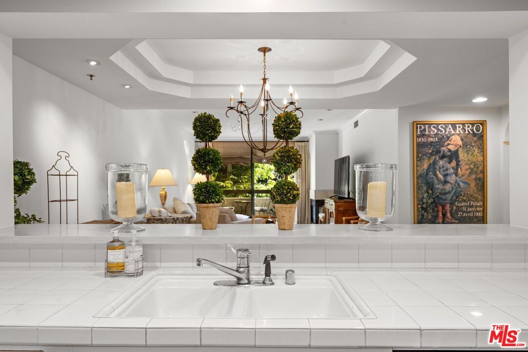 Bathroom, Chandelier, Interior, Recessed Lighting, Tile Countertops