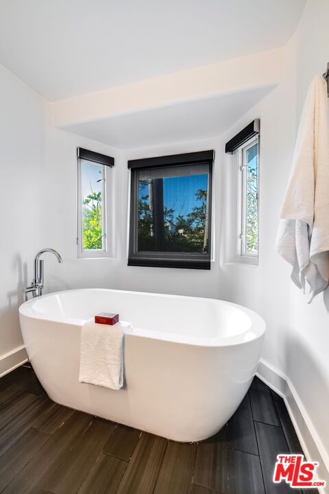 Bathroom, Free Standing Baths, Interior, Wood Texture Flooring