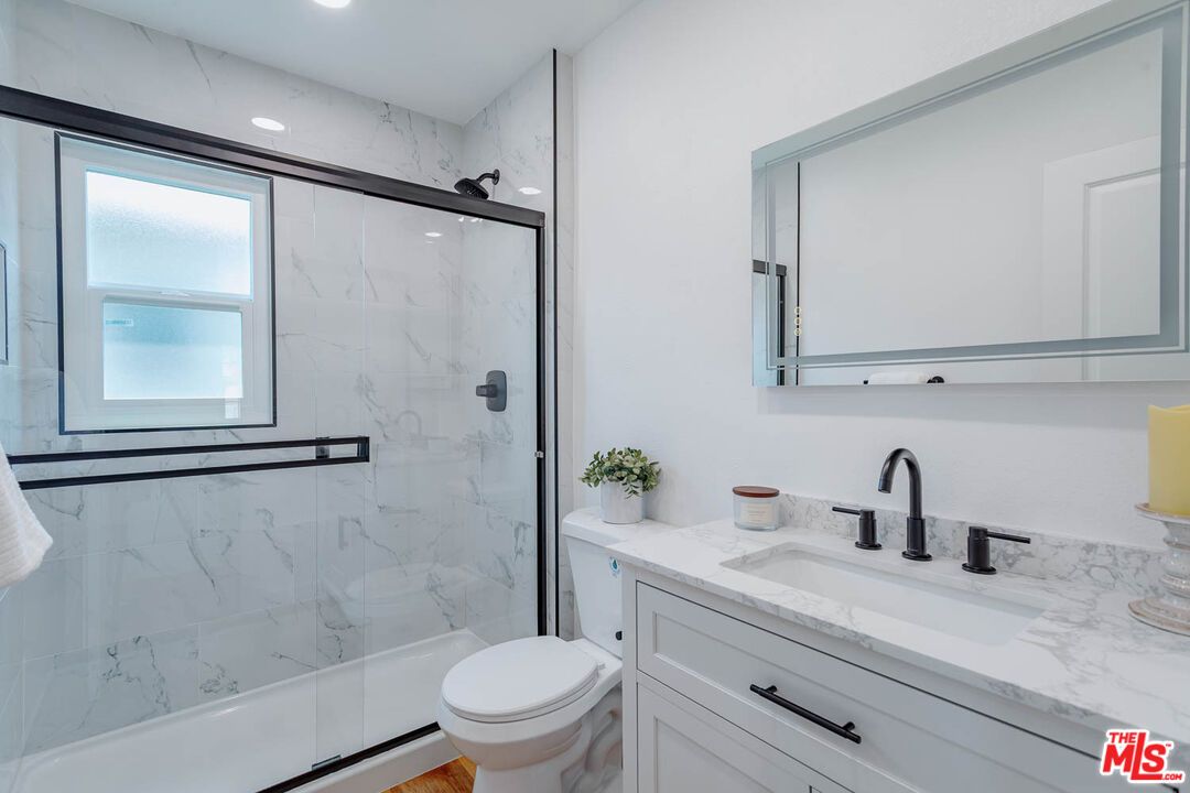 Bathroom, Glass Shower, Interior, Marble Walls, Recessed Lighting