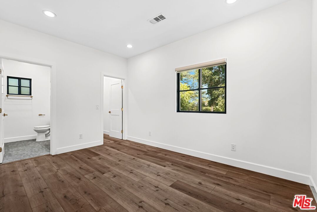 Bathroom, Empty room, Interior, Recessed Lighting, Wood Texture Flooring
