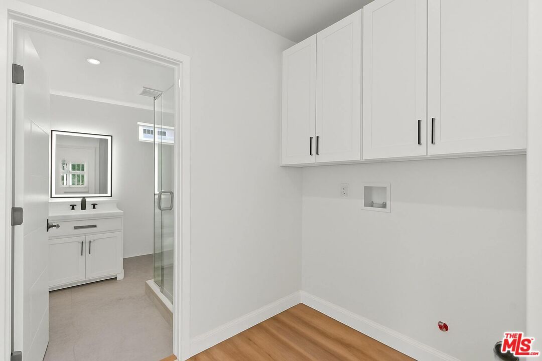 Bathroom, Glass Shower, Interior, Recessed Lighting, Wood Texture Flooring