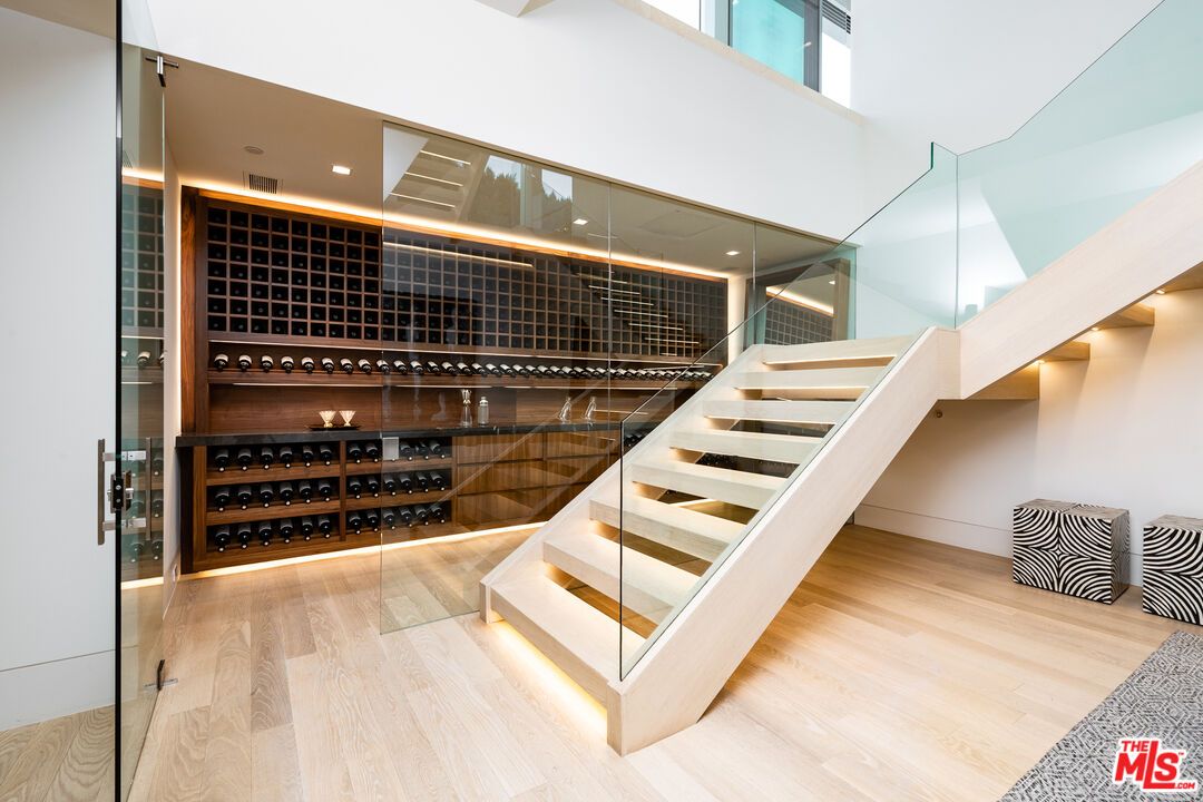 Interior, Recessed Lighting, Wine Storage, Wood Texture Flooring