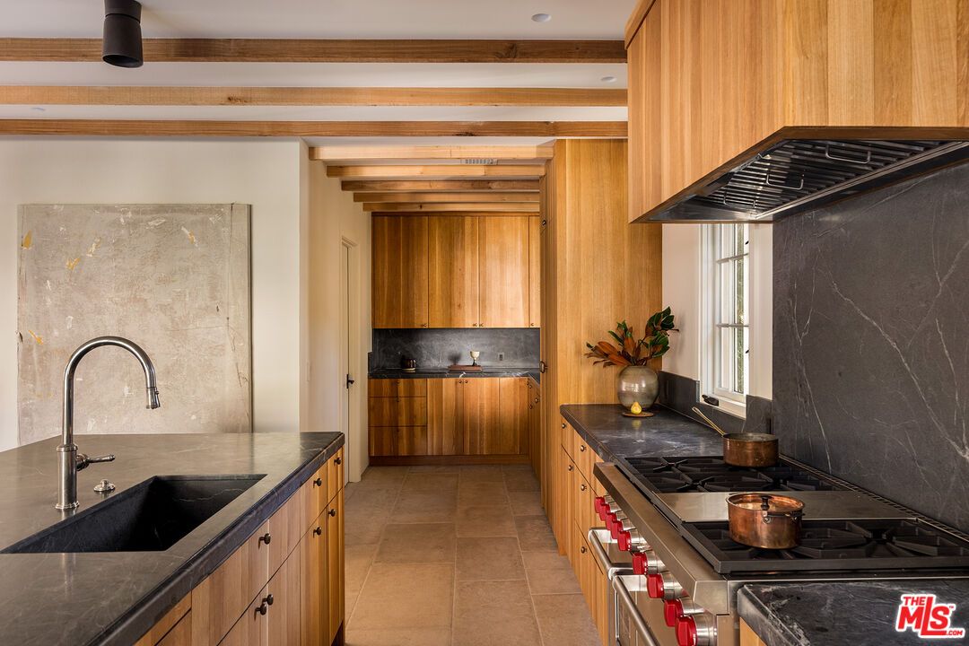 Interior, Kitchen, Recessed Lighting, Wooden Beams