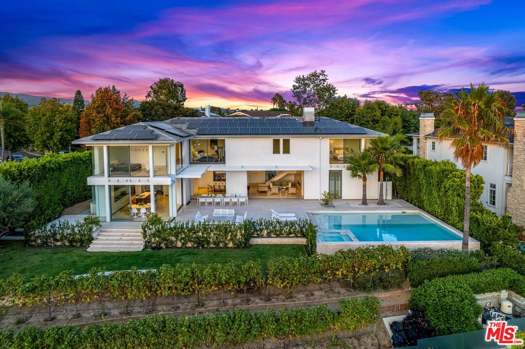 Backyard, Exterior, Facade, Pool, Solar Panels, French Provincial