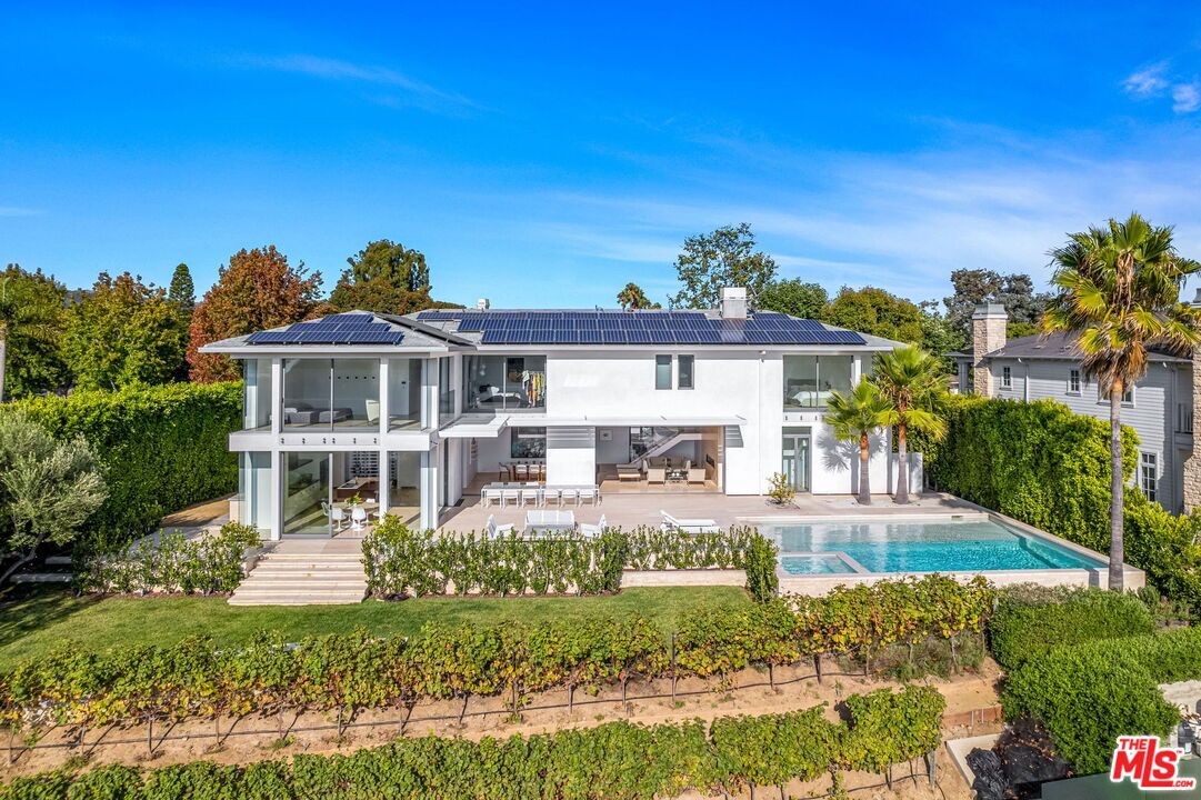 Exterior, Pool, Solar Panels