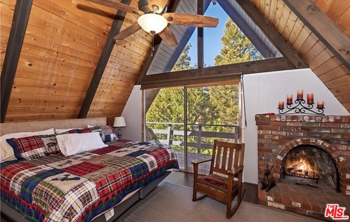 Bedroom, Fireplace, Interior, Wooden Beams, Wooden Ceilings