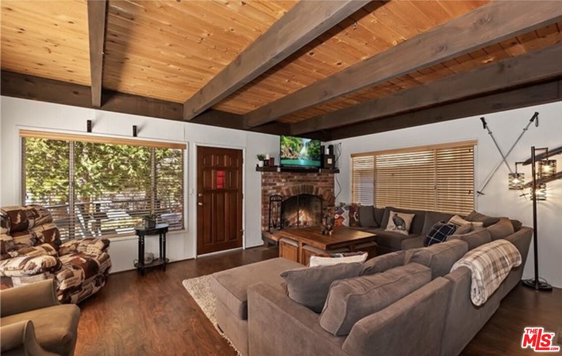 Fireplace, Interior, Living room, Wooden Beams, Wooden Ceilings, Wood Texture Flooring