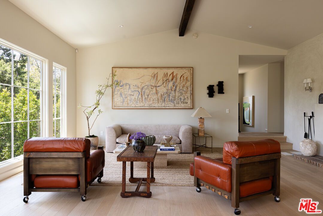 Interior, Living room, Recessed Lighting, Wooden Beams, Wood Texture Flooring