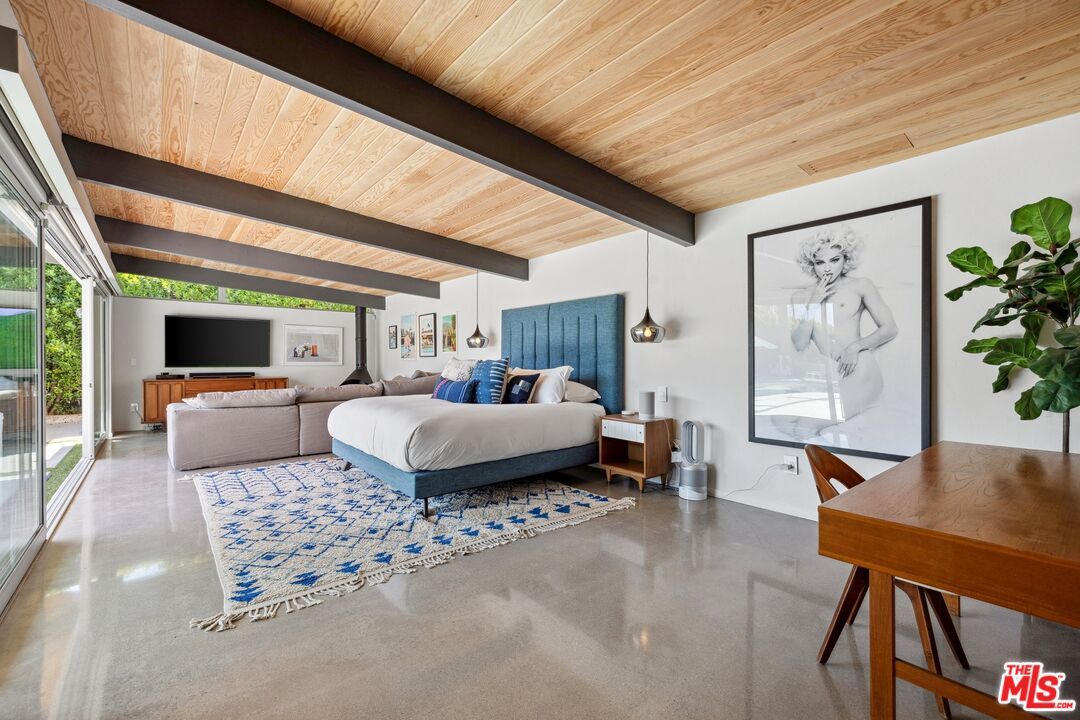 Bedroom, Interior, Wooden Beams, Wooden Ceilings
